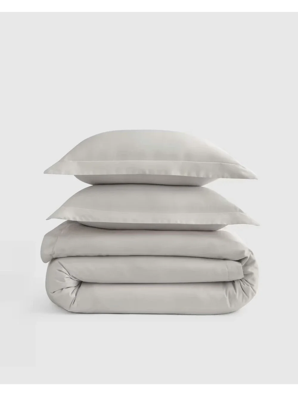NWOT Quince Signature Giza Cotton Sateen Duvet Cover Set – F/Q Light Gray